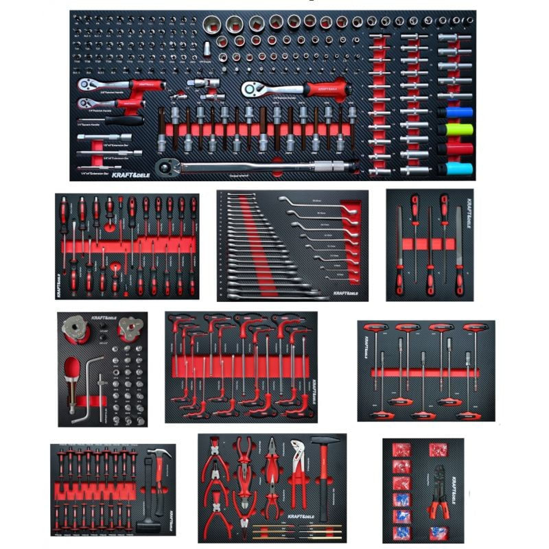 Dulap pentru scule, Kraft&Dele, 479 Elemente, 12 Sertare, KD1063 — imaginea 6