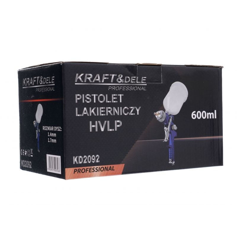 Pistol de pulverizare, HVLP 750ml, KD2092, Kraft&Dele — imaginea 11
