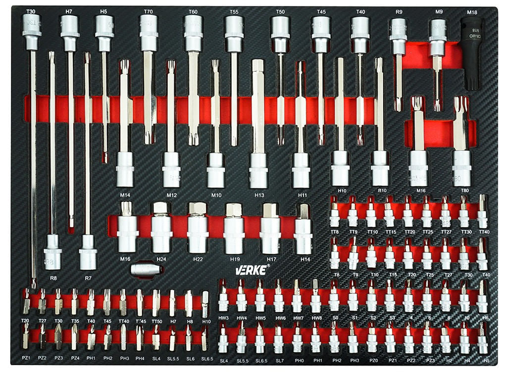Dulap scule, 298 piese, V33108, Verke — imaginea 2