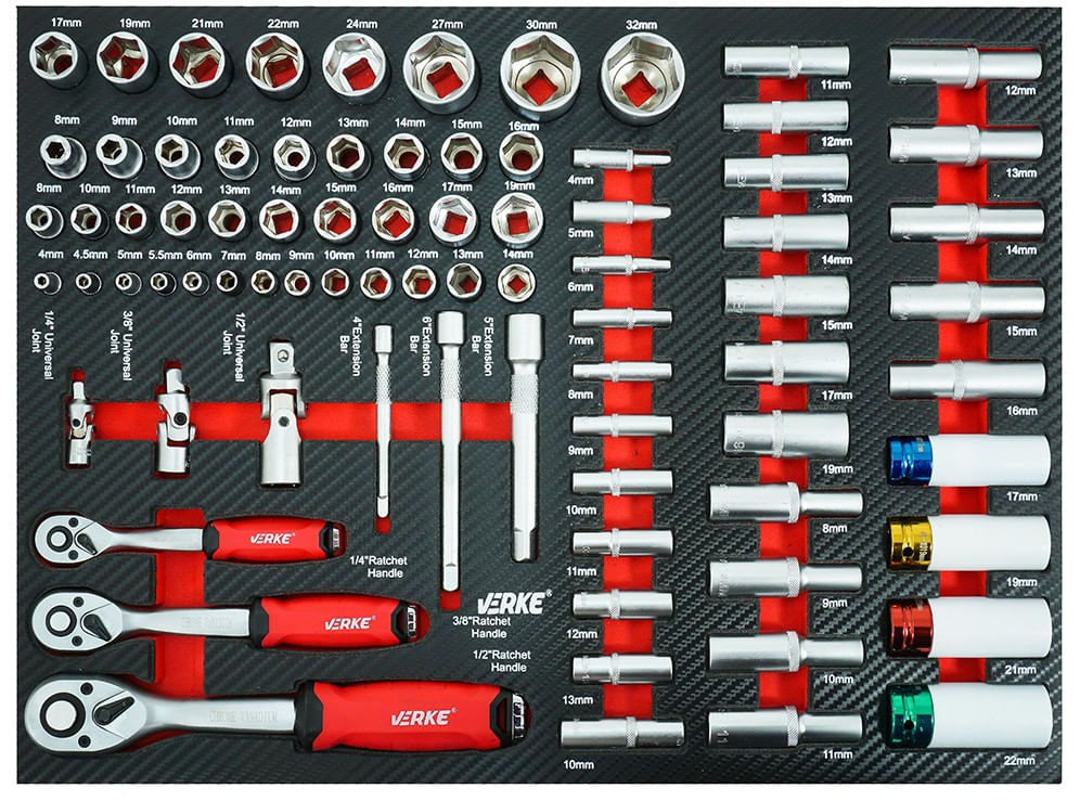 Dulap scule, 298 piese, V33108, Verke — imaginea 3