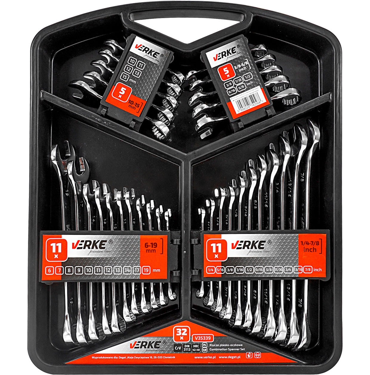 Set chei combinate, 32 bucati 6-19mm, V35339, Verke