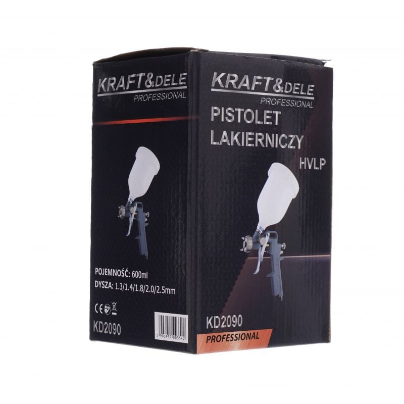 Pistol de pulverizare HVLP, 600 ml, KD2090, Kraft&Dele — imaginea 4
