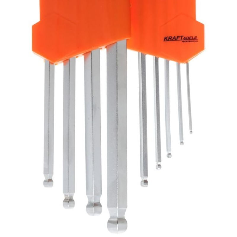 Set chei hexagonale, Kraft&Dele, KD10296, 9 piese, 1.5–10mm — imaginea 2