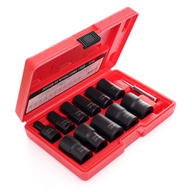 Set chei tubulare de impact cu bit 1/2", Kraft&Dele, 12 elemente, KD11792 — imaginea 2