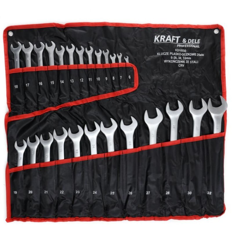 Set 25 chei fixe combinate, Kraft&Dele KD10930, 6-28, 30, 32mm — imaginea 2