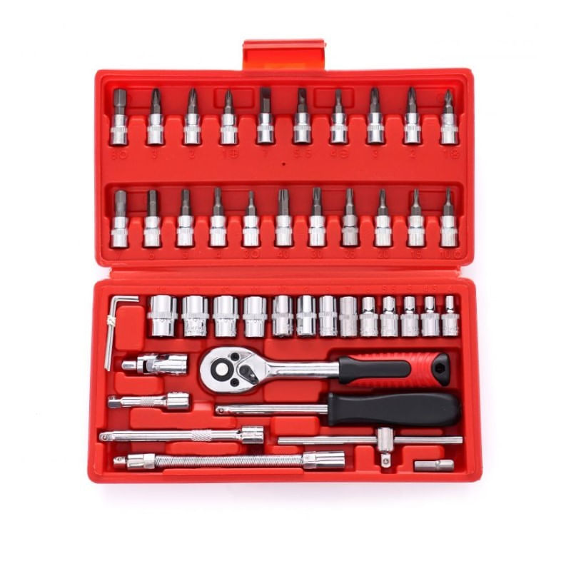 Trusa profesionala scule, Kraft&Dele KD10525, chei tubulare, 46 piese — imaginea 2