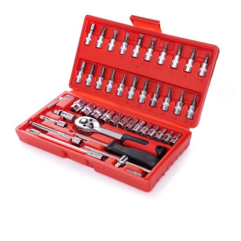 Trusa profesionala scule, Kraft&Dele KD10525, chei tubulare, 46 piese — imaginea 7