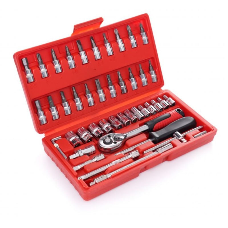 Trusa profesionala scule, Kraft&Dele KD10525, chei tubulare, 46 piese — imaginea 8