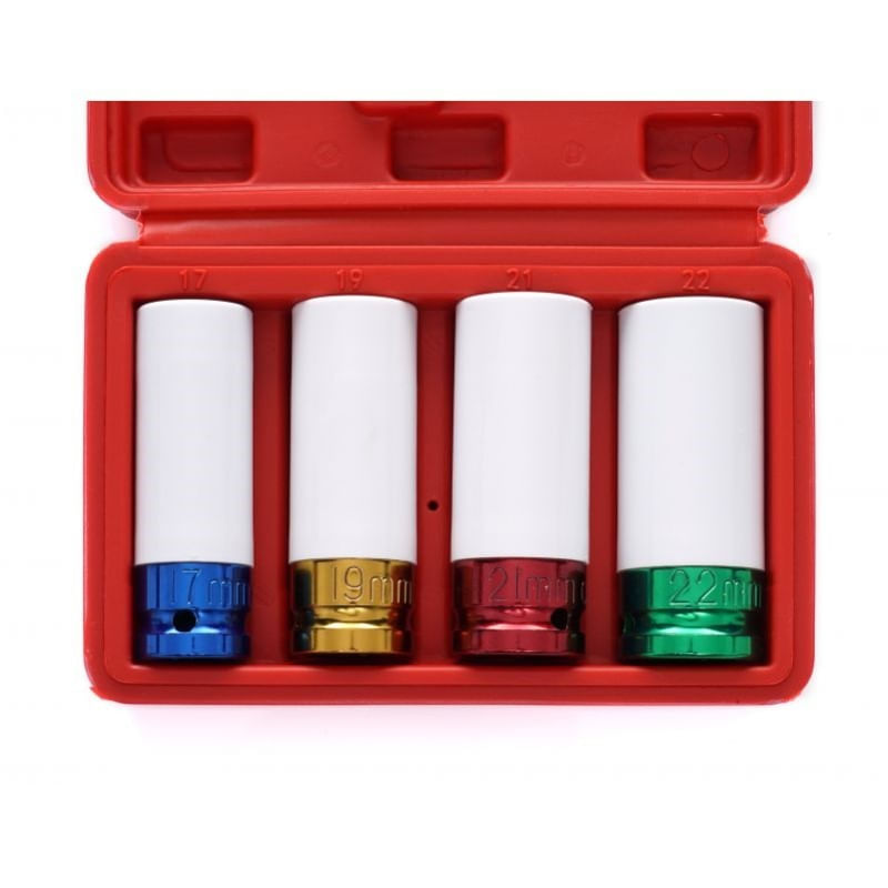 Set de chei tubulare, Kraft&Dele, impact 1/2", 4 piese, 17/19/21/22 mm — imaginea 3