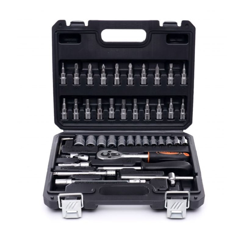 Trusa profesionala scule, Kraft&Dele KD10469, 46 piese, biti, surubelnite, clichet, soclu — imaginea 4