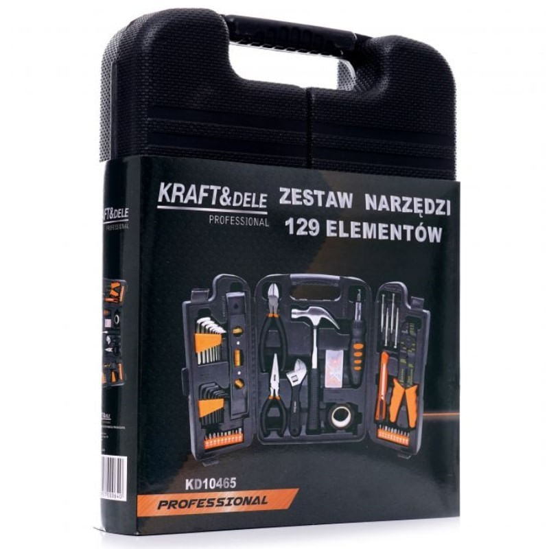 Trusa profesionala scule, Kraft&Dele KD10465, 129 piese, CrV — imaginea 5