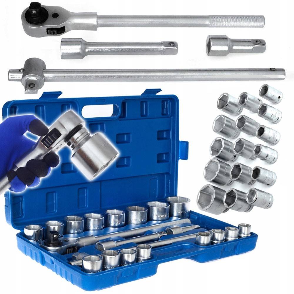 Trusa profesionala de 21 chei hexagonale cu soclu si clichet 3/4" din otel CrV Tagred-TA205 — imaginea 3