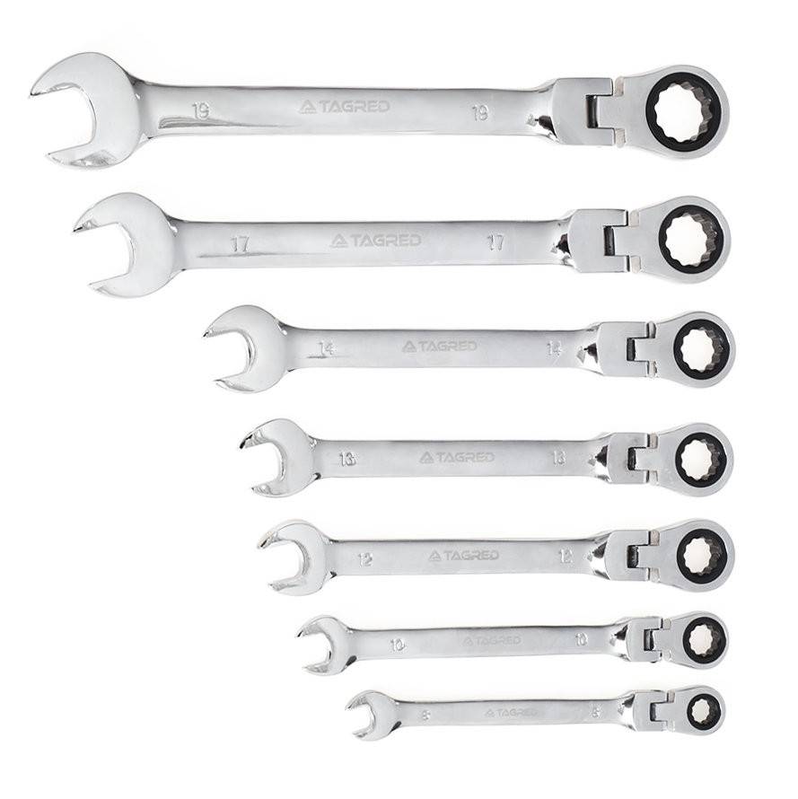 Chei combinate cu clichet 8-19 mm, 7 buc Tagred-TA1207 — imaginea 2