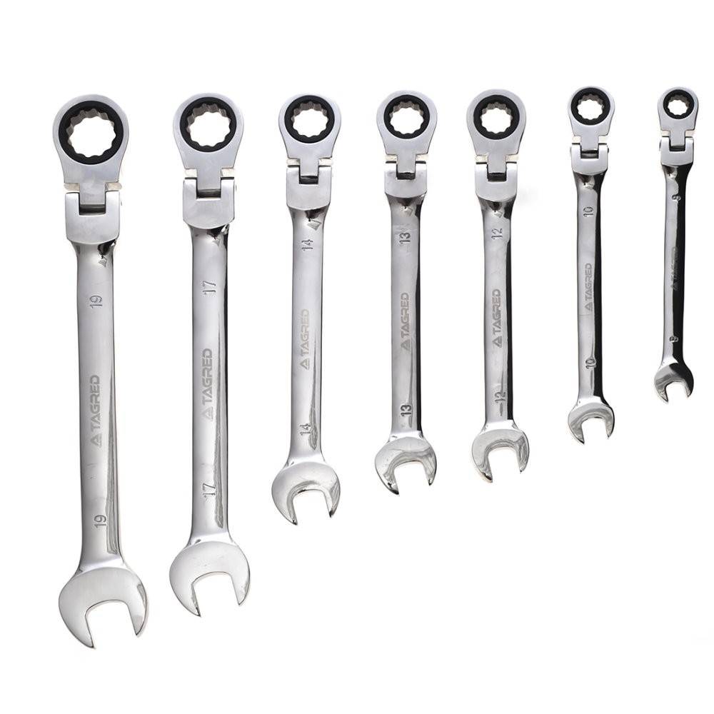 Chei combinate cu clichet 8-19 mm, 7 buc Tagred-TA1207 — imaginea 4