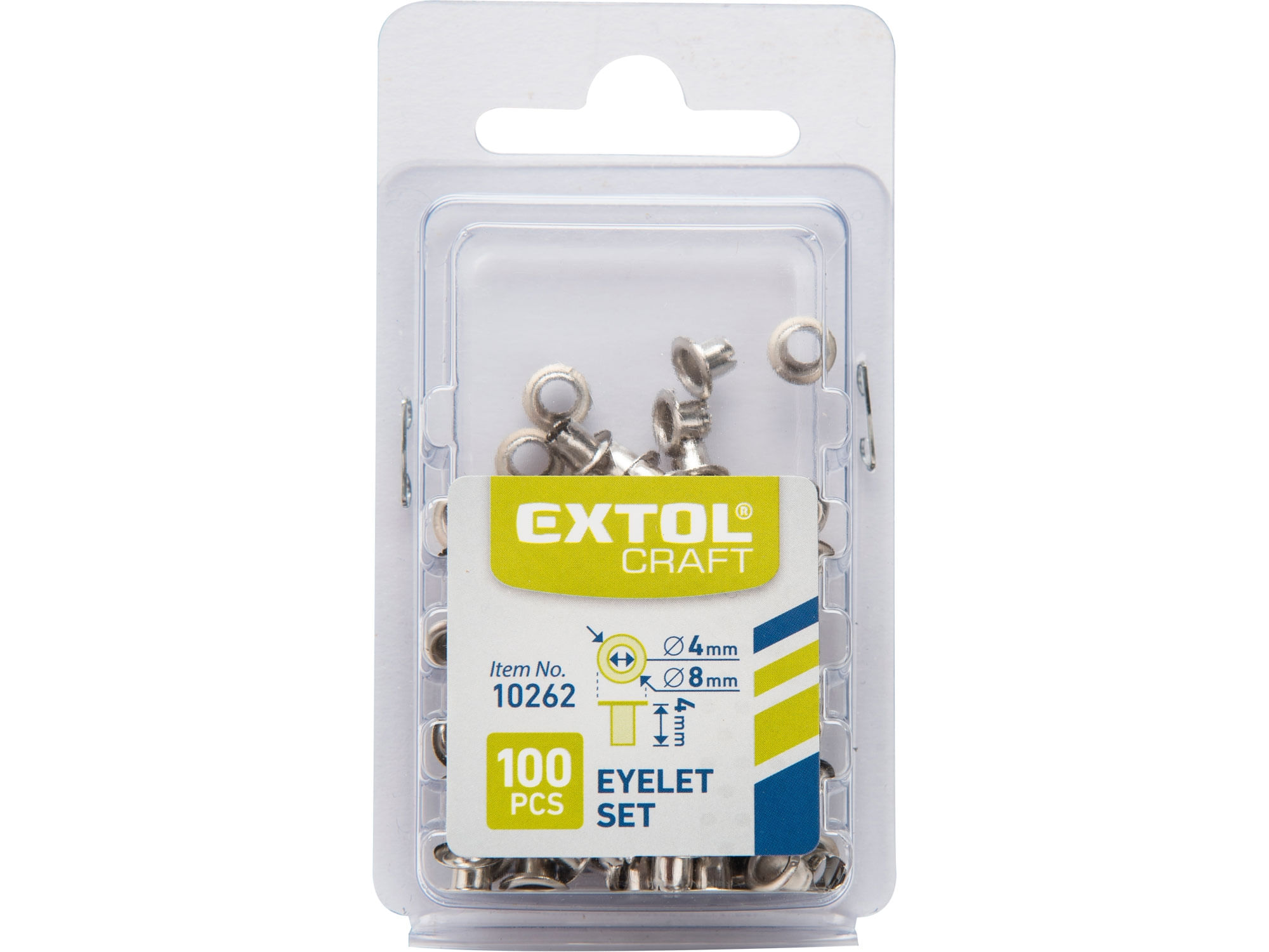 Set 100 de capse, ocheti, 4/8mm, 10262, nichel argintiu