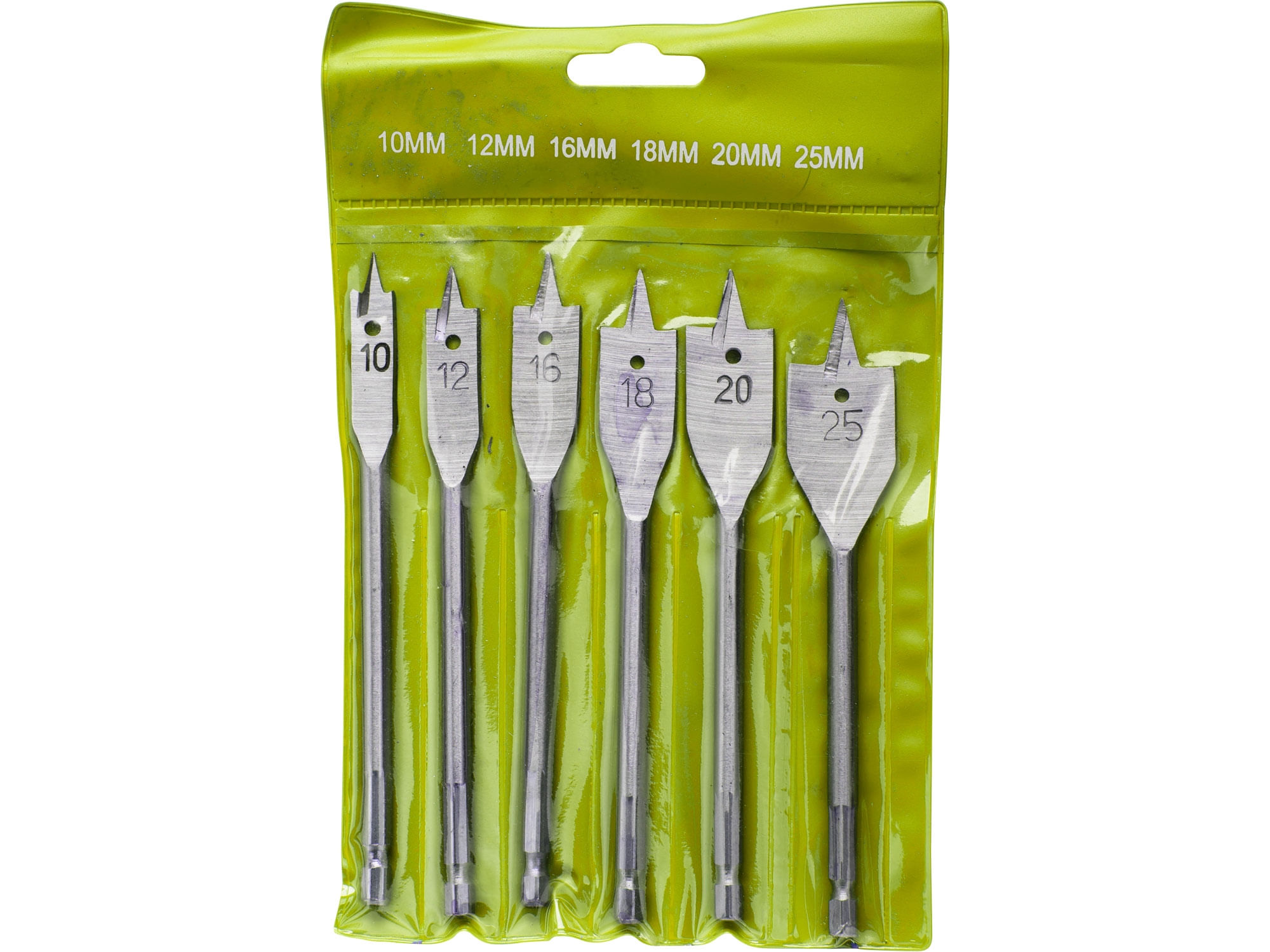 Burghiu plat lemn, EXTOL CRAFT, 1170, 10-25x150mm, set 6 piese