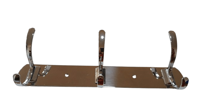 Cuier 3 brate, 25 cm, cromat — imaginea 3