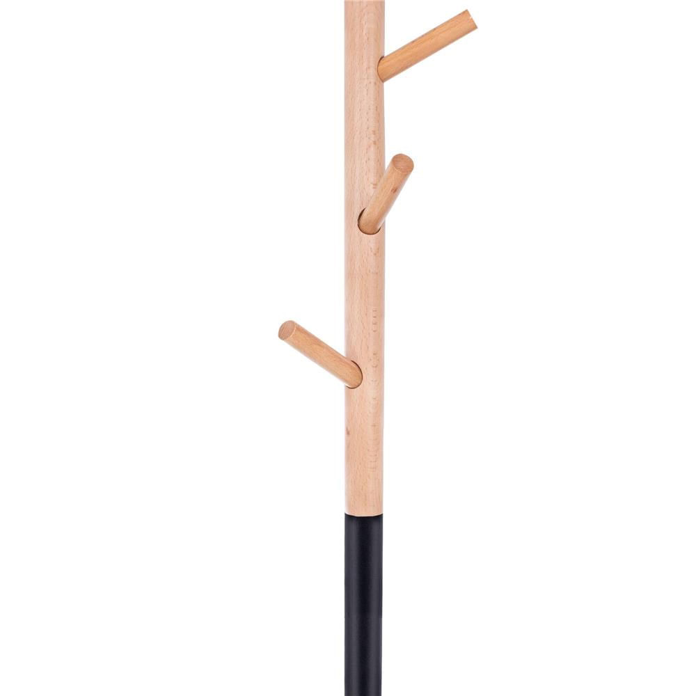 Cuier tip pom din metal Sersimo, 6 agatatoare, 180cm, negru maro — imaginea 6