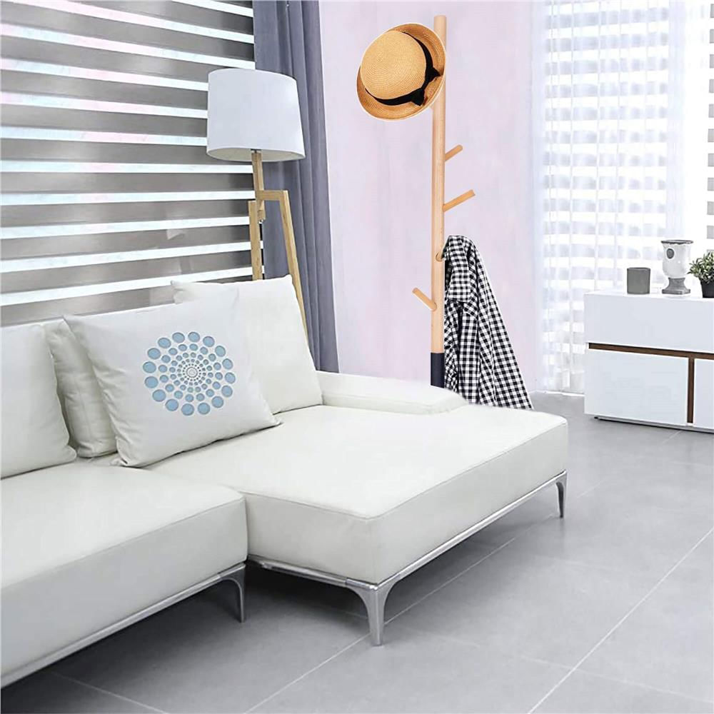 Cuier tip pom din metal Sersimo, 6 agatatoare, 180cm, negru maro — imaginea 7