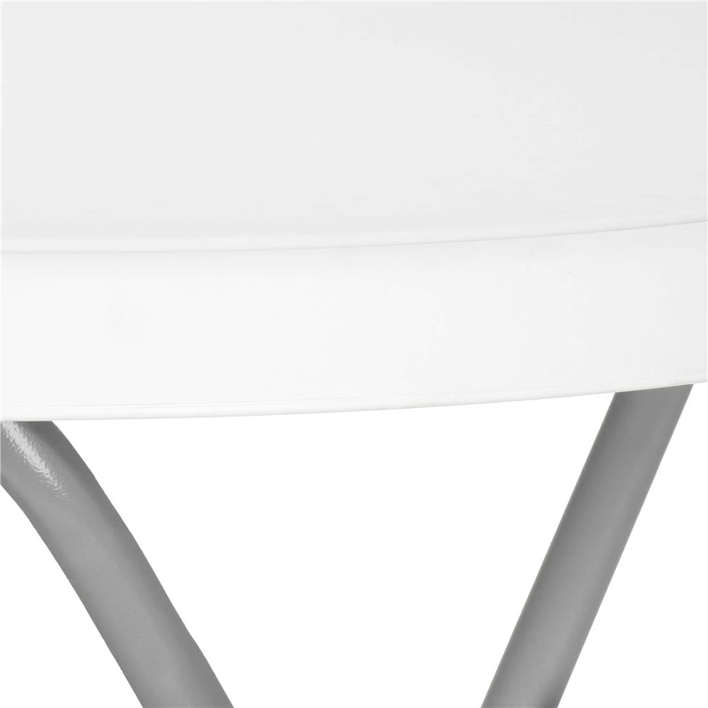 Masa pliabila rotunda pentru gradina sau catering 75x80 cm, HDPE si metal, alb — imaginea 3