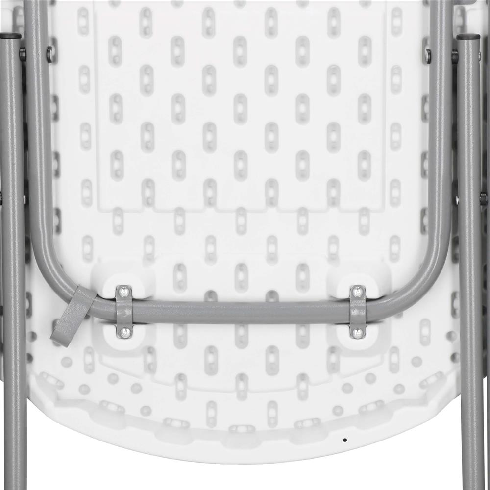 Masa pliabila rotunda pentru gradina sau catering 75x80 cm, HDPE si metal, alb — imaginea 21