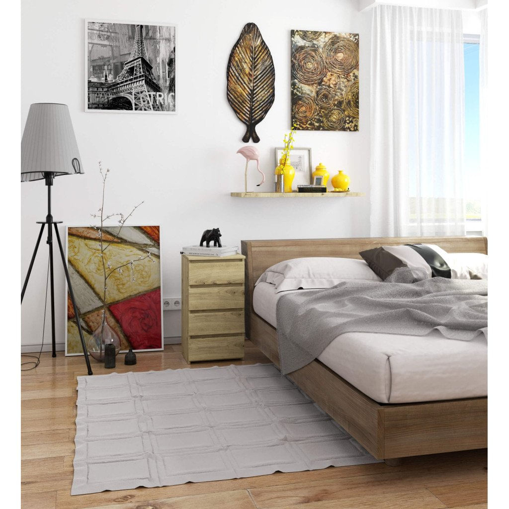 Comoda cu 4 sertare, PAL laminat 16mm, 40x35x74 cm, stejar artisan