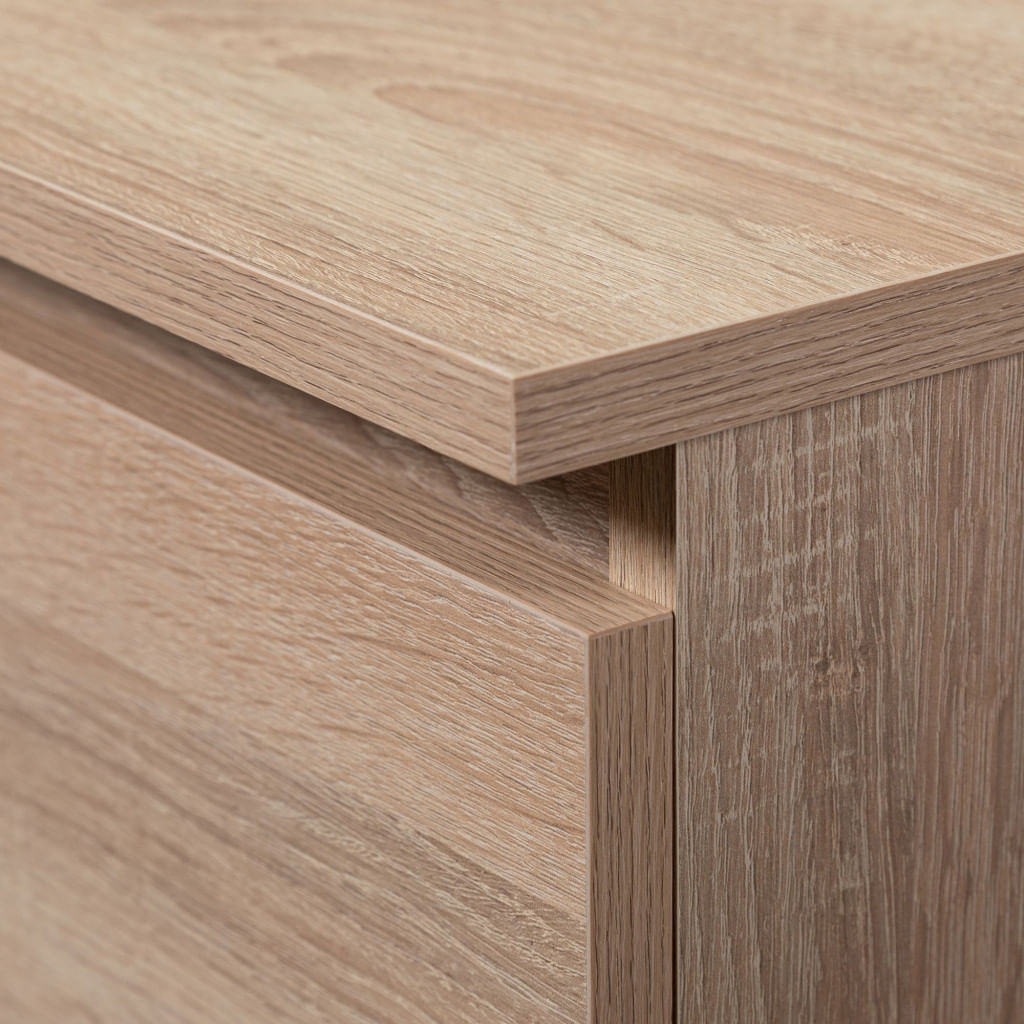 Comoda cu 2 sertare din PAL laminat 16 mm, 60x40x55 cm, stejar sonoma — imaginea 4