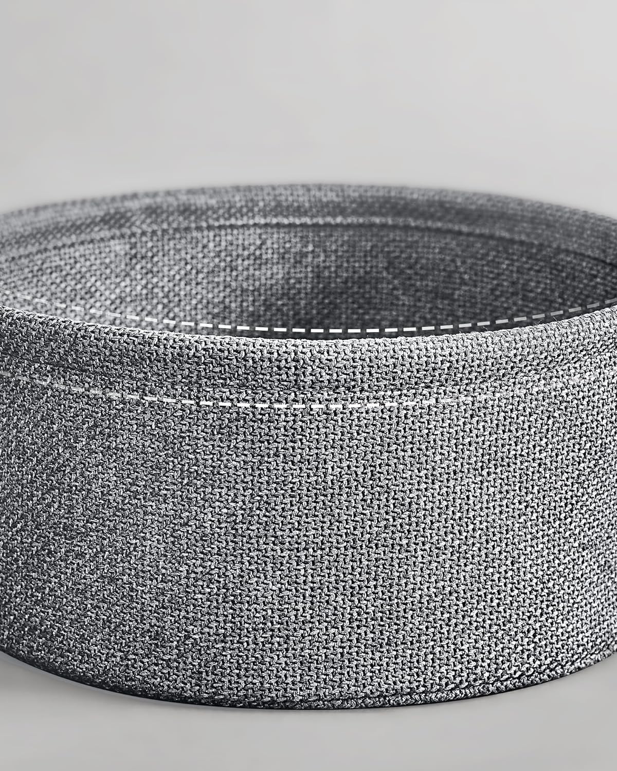 Masuta de cafea rotunda cu cos de stofa, statie de incarcare 2 prize si 2 USB, 45x50cm, gri argintiu — imaginea 3