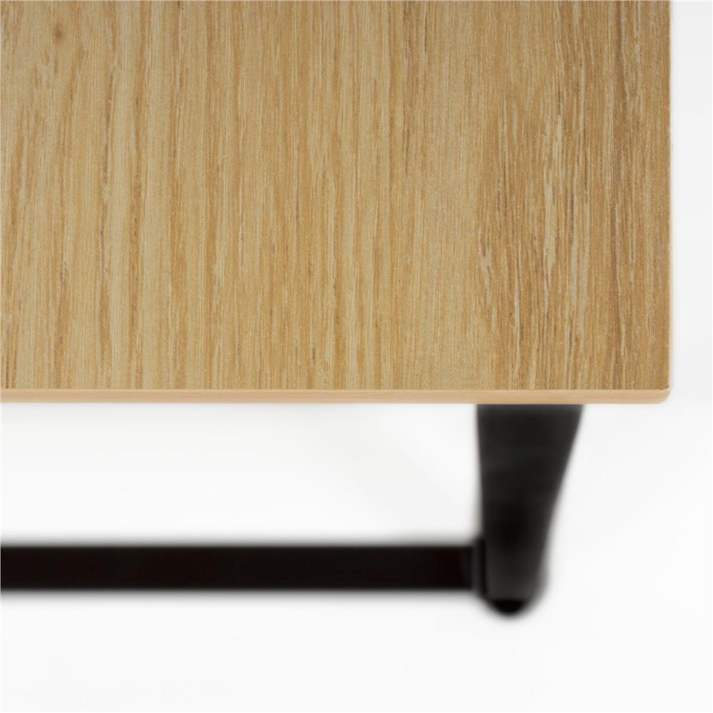 Birou cu blat MDF si cadru metalic, 100x50x76 cm, maro deschis — imaginea 13