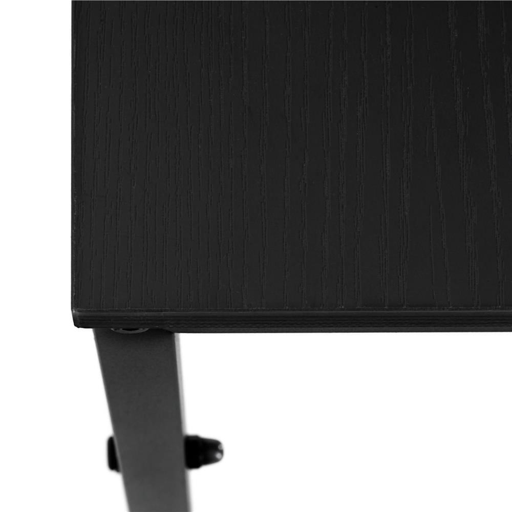 Birou cu blat MDF si rafturi laterale, cadru metalic, 120x48x122 cm, negru — imaginea 15