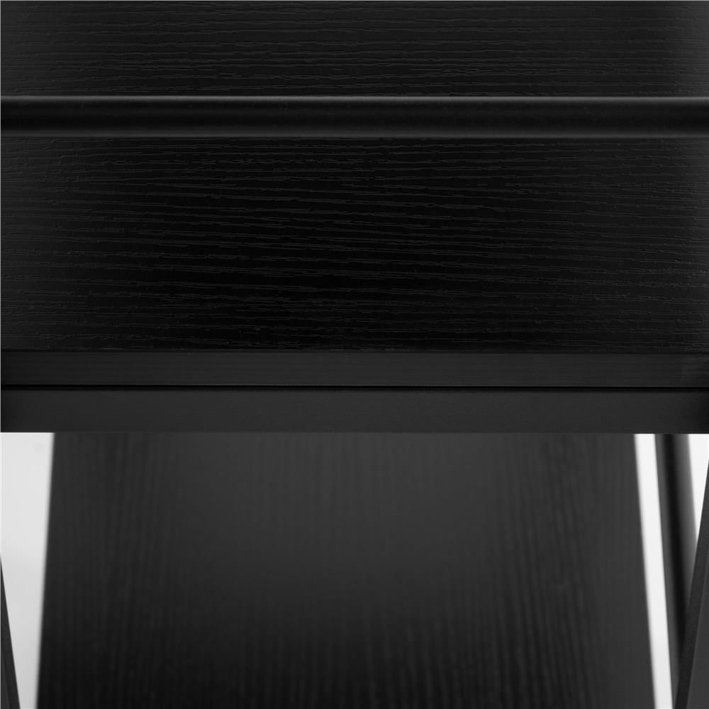 Birou cu blat MDF si rafturi laterale, cadru metalic, 120x48x122 cm, negru — imaginea 20