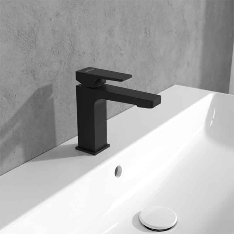 Baterie lavoar Villeroy & Boch, Architectura Square, fara ventil, negru mat — imaginea 5