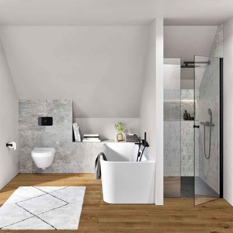 Baterie lavoar Villeroy & Boch, Architectura Square, fara ventil, negru mat — imaginea 9