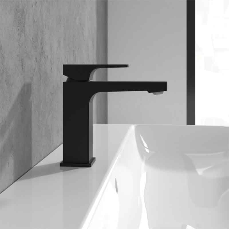 Baterie lavoar Villeroy & Boch, Architectura Square, fara ventil, negru mat — imaginea 12