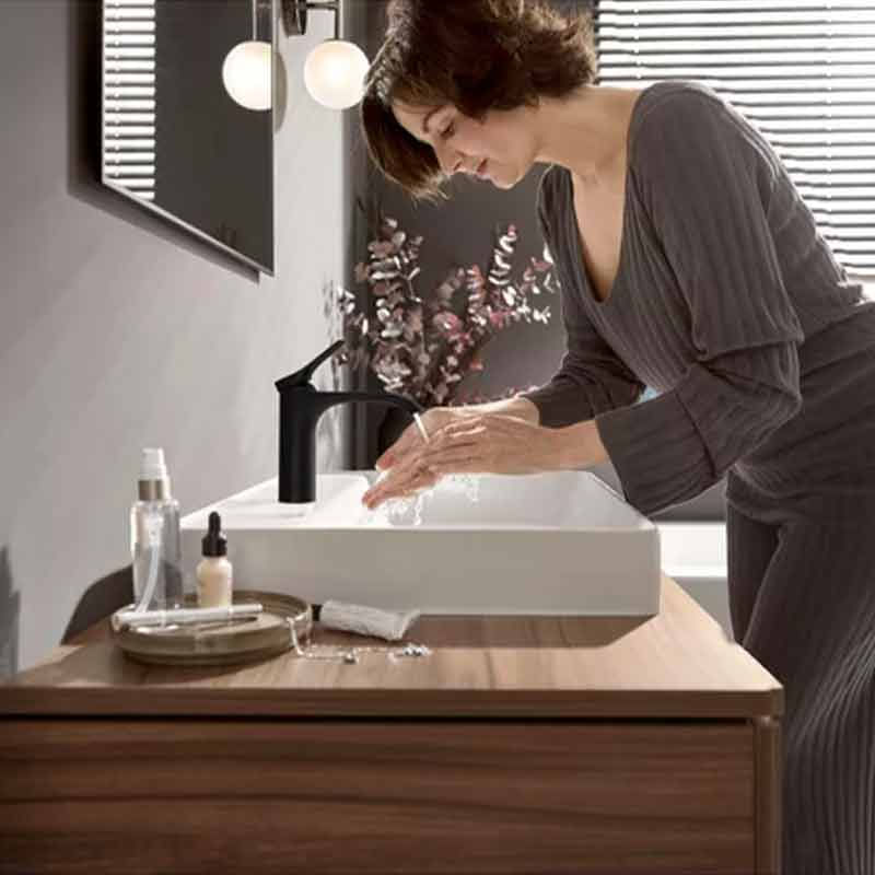 Baterie lavoar Hansgrohe, Vivenis 110, CoolStart, fara ventil, negru mat — imaginea 5