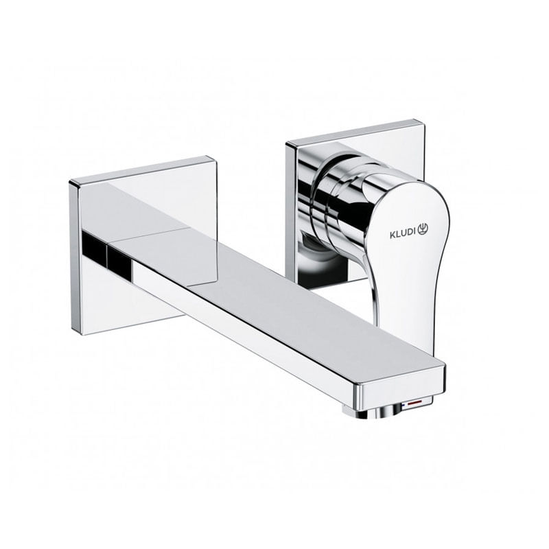 Baterie lavoar, Kludi, Zenta SL, montaj pe perete, pipa 180 mm, crom — imaginea 2