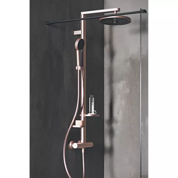 Para de dus din aluminiu Ideal Standard Alu+ rose mat cu 2 tipuri de jet — imaginea 3