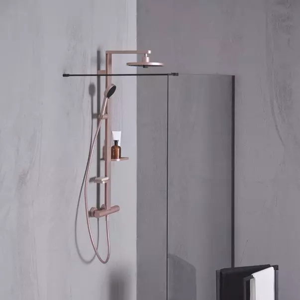 Para de dus din aluminiu Ideal Standard Alu+ rose mat cu 2 tipuri de jet — imaginea 8
