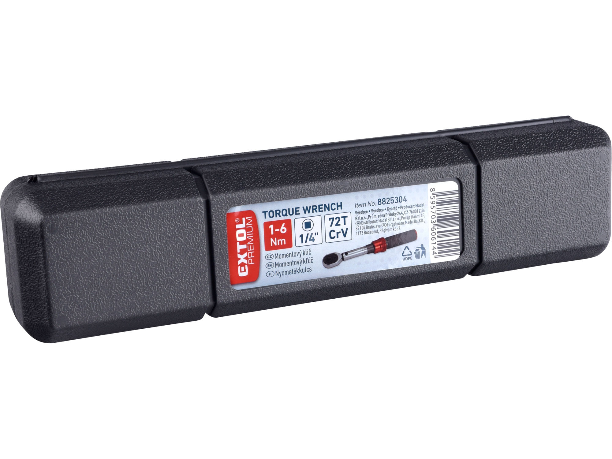 Cheie dinamometrica 1/4", EXTOL PREMIUM, 8825304, CrV, 1-6Nm — imaginea 4