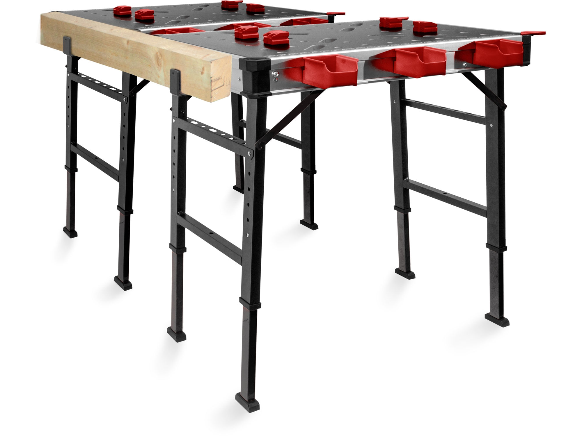 Masa de lucru ALU+MDF, FORTUM, 4759990, 850x600mm, 450kg — imaginea 5