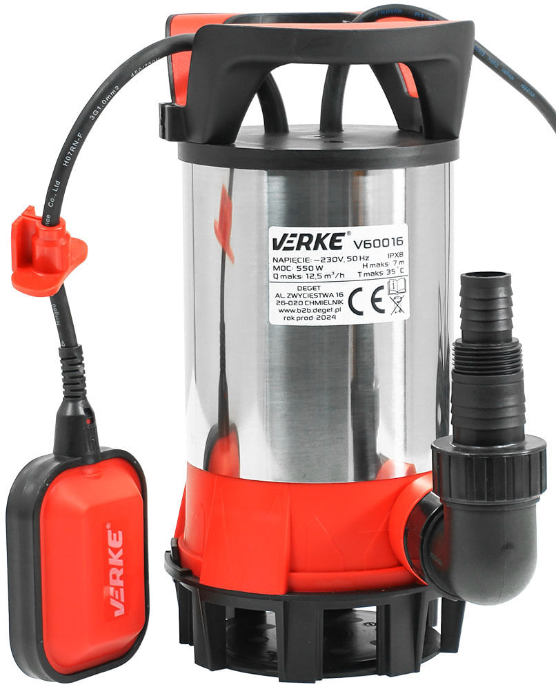 Pompa apa murdara si curata, submersibila, 550W, debit mare, Verke V60016