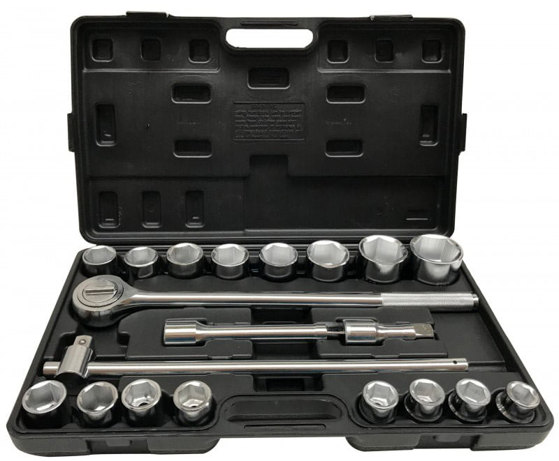 Set de chei tubulare 21 piese 3/4" 6-colturi light duty, VERKE, V39075
