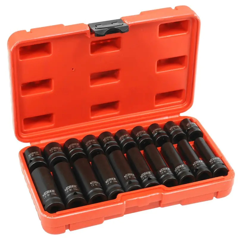 Set trusa chei tubulare de impact, Verke, V39464, 10-19 mm