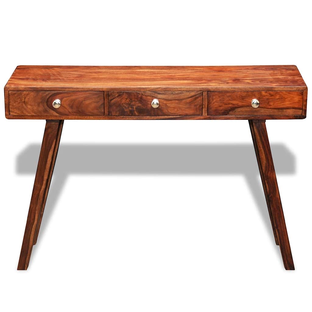 Masa consola cu 3 sertare, 76 cm, lemn masiv de acacia — imaginea 3