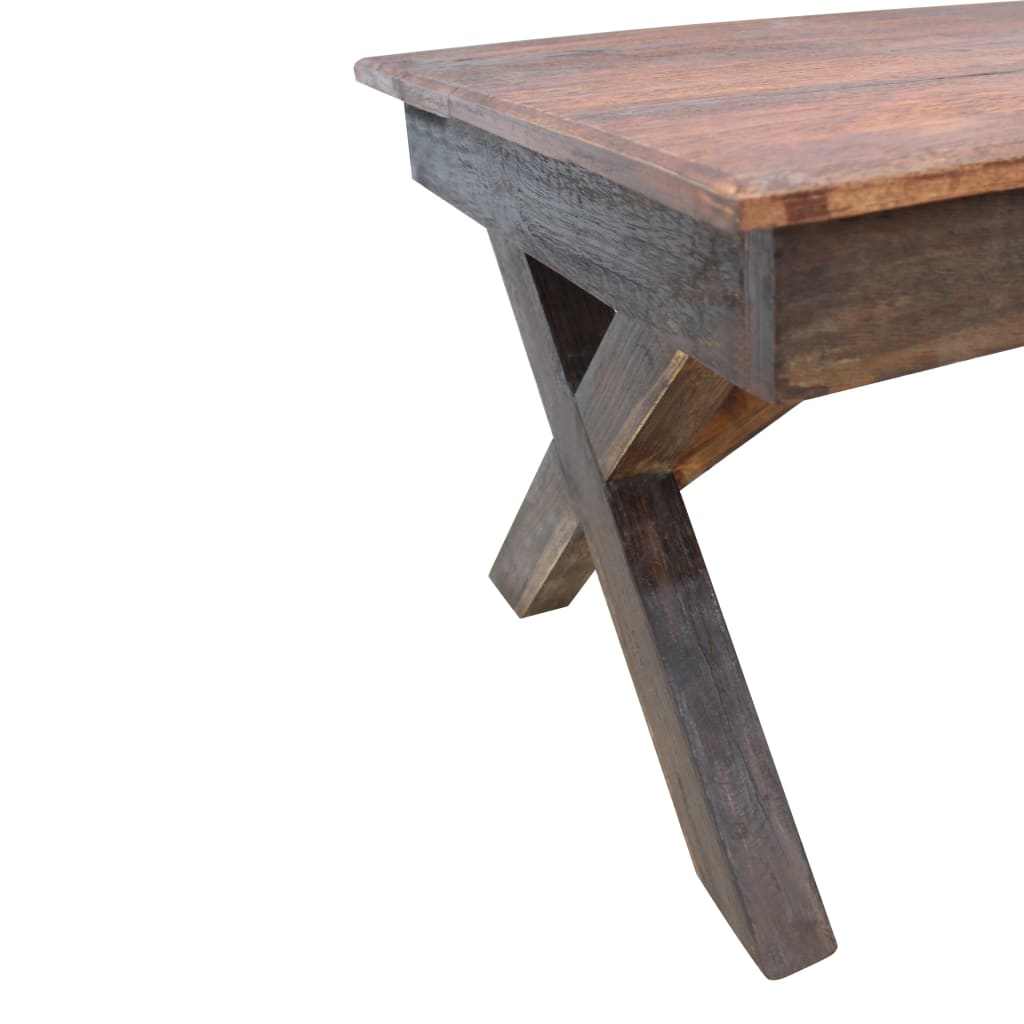 Masuta de cafea, 110x60x45 cm, mix lemn masiv reciclat — imaginea 3
