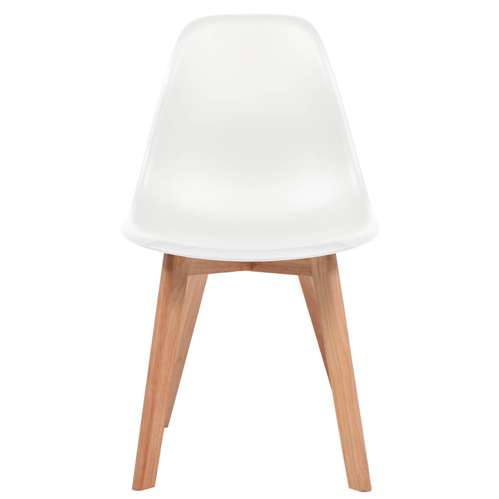 Scaune de bucatarie, 4 buc., alb, plastic — imaginea 2