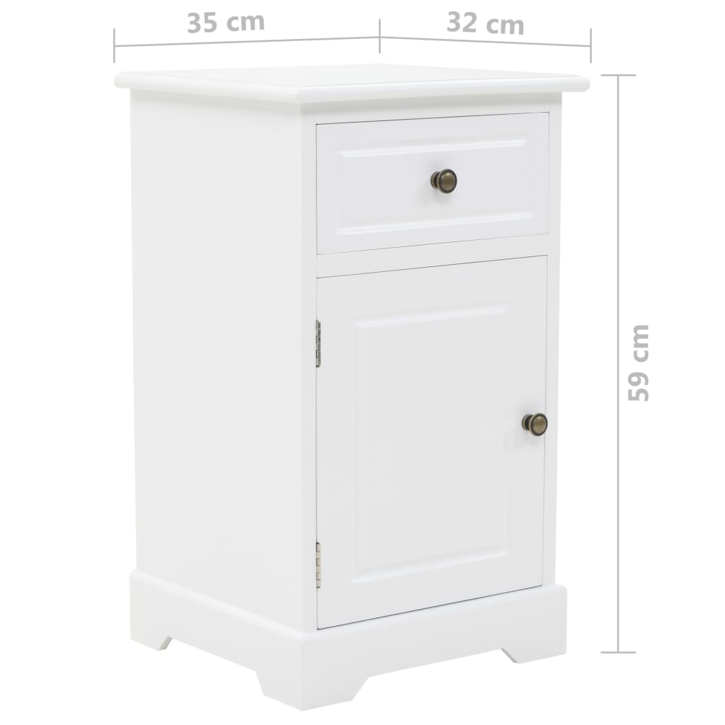 Noptiera, MDF si lemn de pin, 35 x 32 x 59 cm — imaginea 8