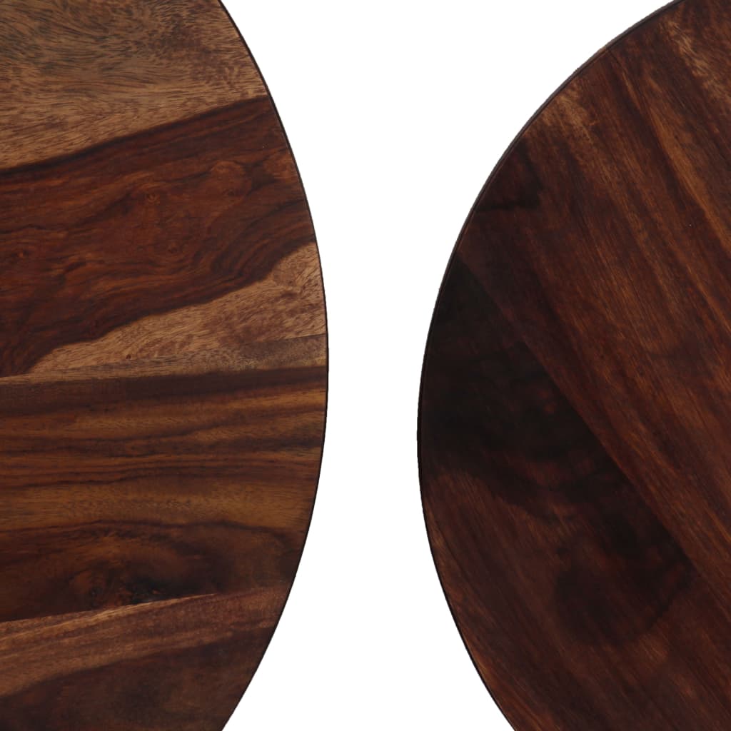 Set masa de cafea, 2 piese, lemn masiv de acacia, 60 x 35 cm — imaginea 5