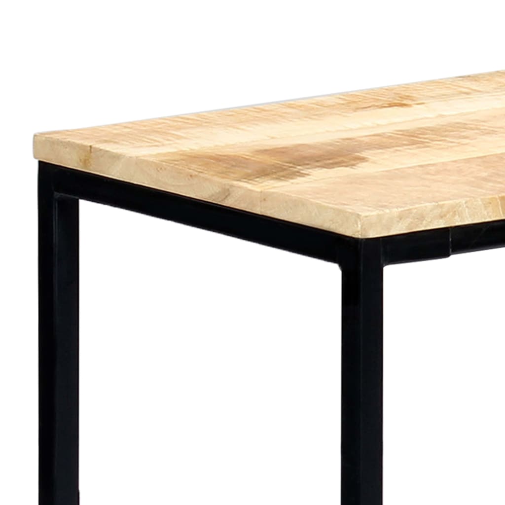 Masa consola, 140 x 35 x 76 cm, lemn masiv de mango nefinisat — imaginea 3