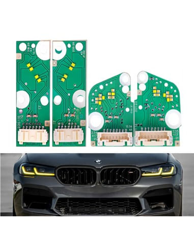 Set 4 module galbene CSL Style Angel Eyes DRL pentru BMW Seria 5 G30 G31, Seria 6 GT G32